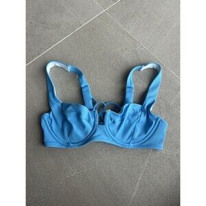 Victoria’s Secret Blue Underwired Bikini Swim Top Wide Strap 36B